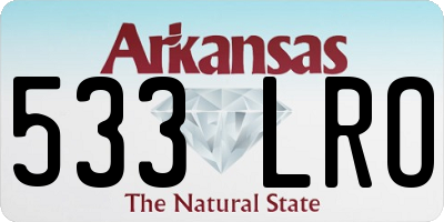 AR license plate 533LRO