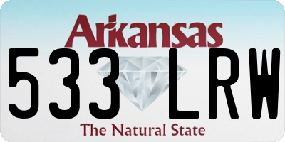 AR license plate 533LRW