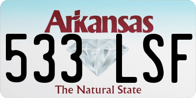 AR license plate 533LSF