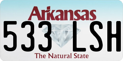 AR license plate 533LSH