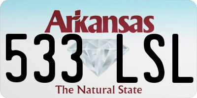 AR license plate 533LSL
