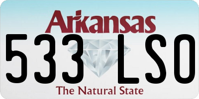 AR license plate 533LSO