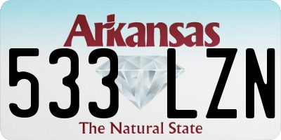AR license plate 533LZN