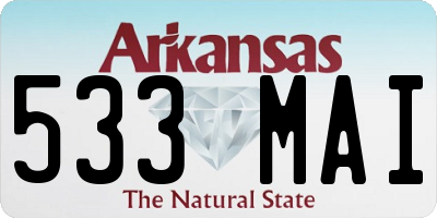 AR license plate 533MAI