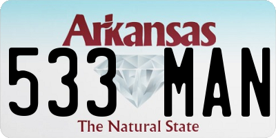 AR license plate 533MAN