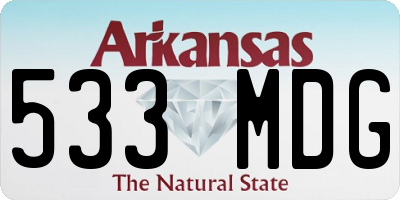 AR license plate 533MDG