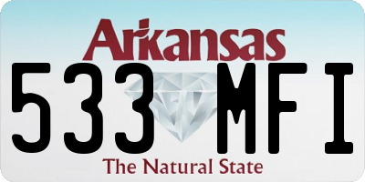 AR license plate 533MFI