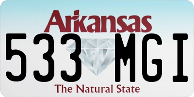 AR license plate 533MGI