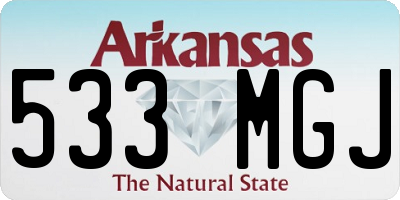 AR license plate 533MGJ
