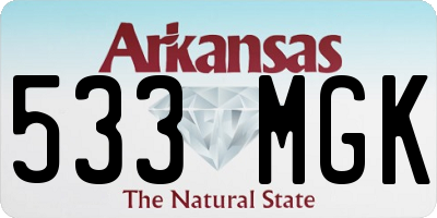 AR license plate 533MGK