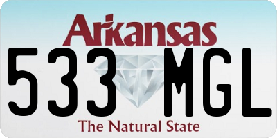 AR license plate 533MGL
