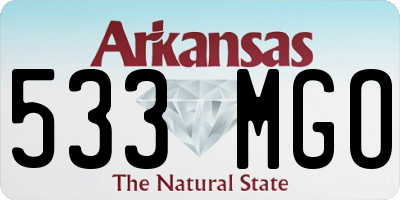 AR license plate 533MGO