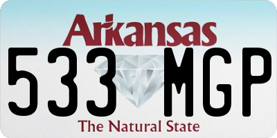 AR license plate 533MGP