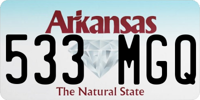 AR license plate 533MGQ