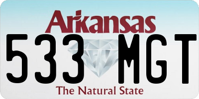 AR license plate 533MGT