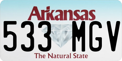 AR license plate 533MGV