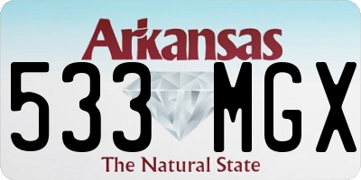 AR license plate 533MGX