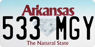 AR license plate 533MGY