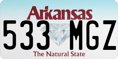 AR license plate 533MGZ