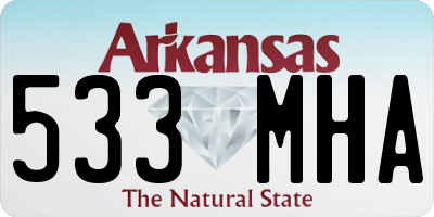 AR license plate 533MHA