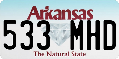 AR license plate 533MHD