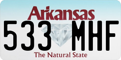 AR license plate 533MHF