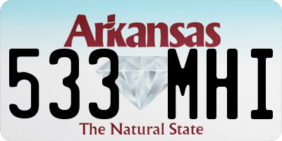 AR license plate 533MHI