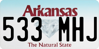 AR license plate 533MHJ