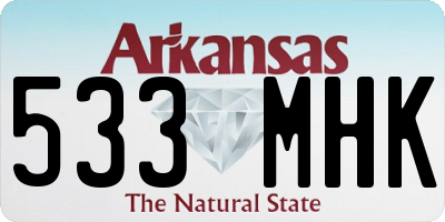 AR license plate 533MHK