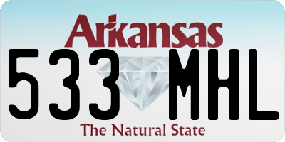 AR license plate 533MHL
