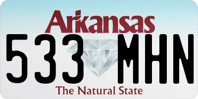 AR license plate 533MHN