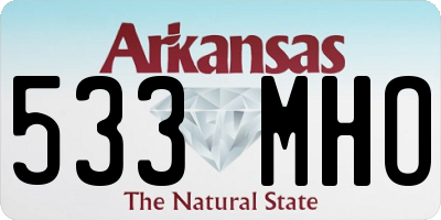 AR license plate 533MHO