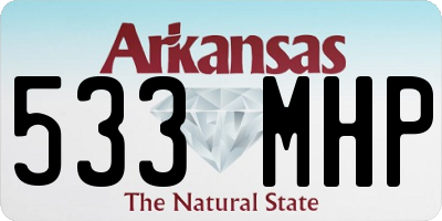 AR license plate 533MHP