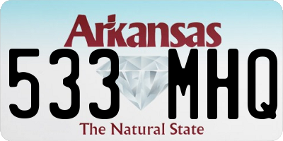 AR license plate 533MHQ