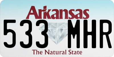 AR license plate 533MHR