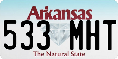 AR license plate 533MHT