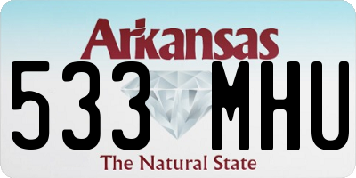AR license plate 533MHU