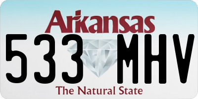 AR license plate 533MHV