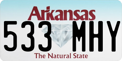 AR license plate 533MHY