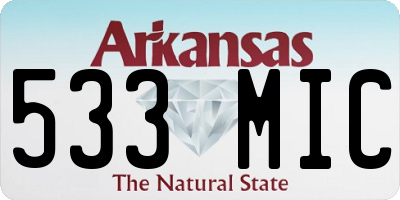 AR license plate 533MIC