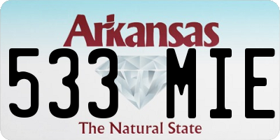 AR license plate 533MIE