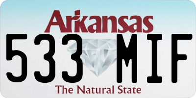 AR license plate 533MIF