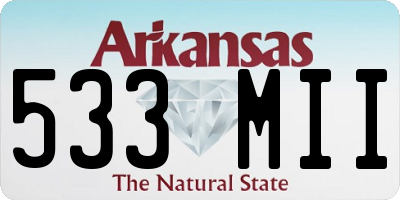 AR license plate 533MII
