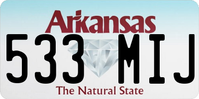 AR license plate 533MIJ