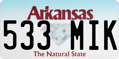 AR license plate 533MIK