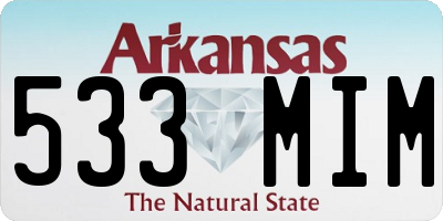 AR license plate 533MIM