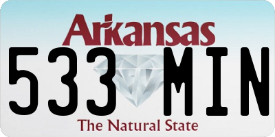 AR license plate 533MIN