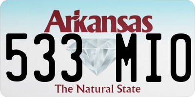 AR license plate 533MIO