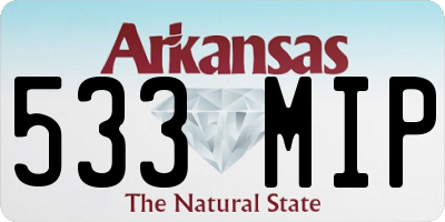 AR license plate 533MIP