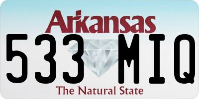AR license plate 533MIQ